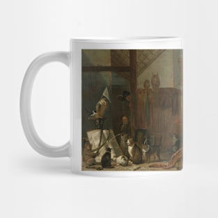 A Concert Of Cats, Owls, A Magpie, And A Monkey In A Barn by Cornelis Saftleven Mug